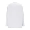 thumbnail image 6 of Fengqque Womens Long Sleeve Shirts Pleated Crew Neck Casual Fall Fashion Tops Loose Fit Lightweight Outfits Clothes White S(S), 6 of 9