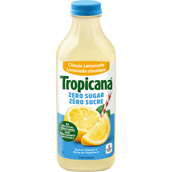 Tropicana Zero Sugar Classic Lemonade 1.36L, Tropicana Zero Sugar Classic Lemonade 1.36L
