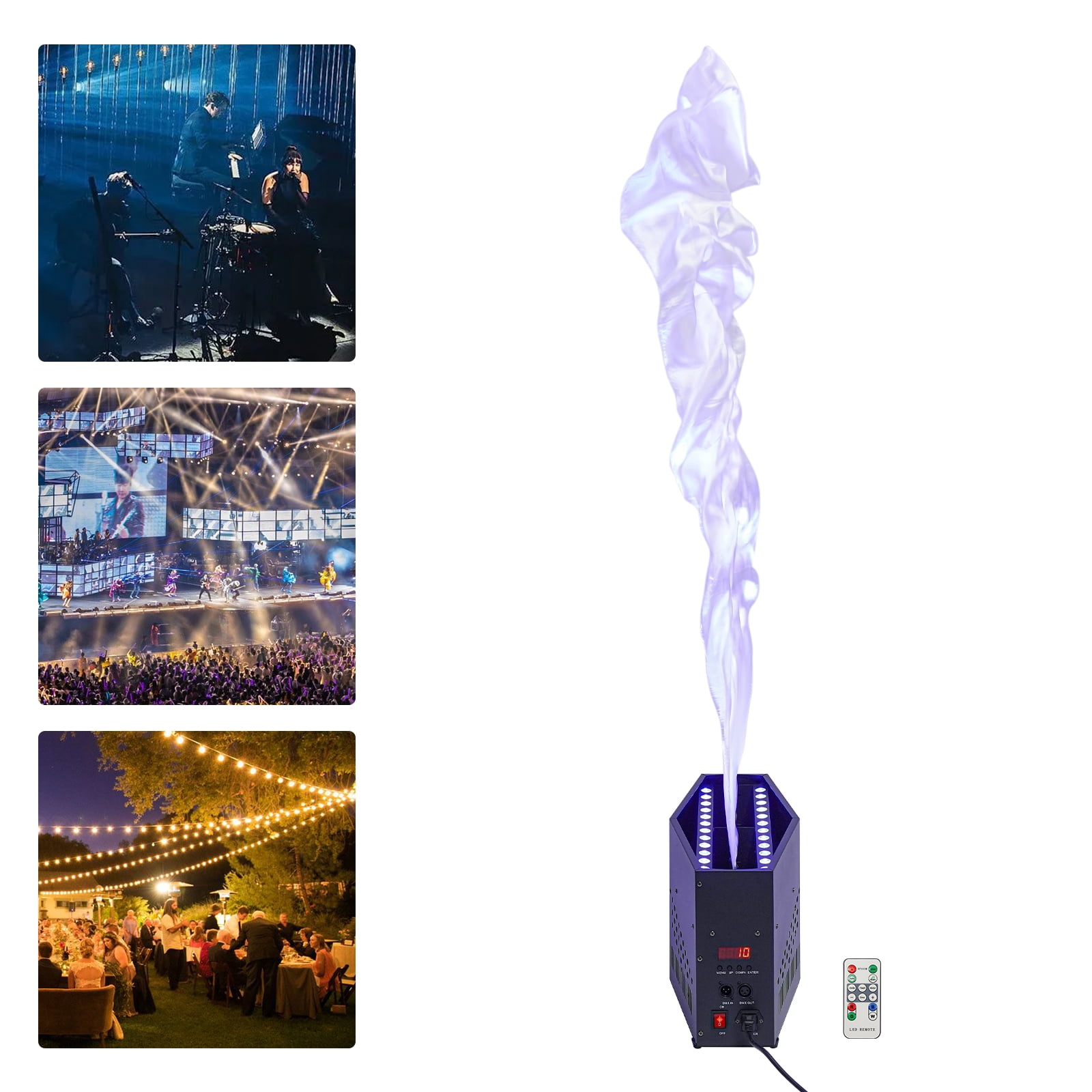 Fake Fire Flame Light, Artificial Simulated Fire Atmosphere Lamp, Fake Fire Flame Light for Stage DJ Party Lighting