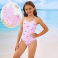 thumbnail image 4 of Grblisyd Girls Swimsuit Adjustable Straps Bowknot Print One Piece Bathing Suit with Solid Color Cover Up Girls' Swimwear 5-12Y, 4 of 4