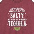 thumbnail image 3 of Instant Message - Be Salty Bring Tequila - Women's Racerback Tank Top, 3 of 6