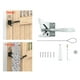 thumbnail image 5 of Pestillo de puerta de cerca con cierre automático, herrajes con resorte y cable para jardín plata nueva, 5 of 9