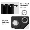 thumbnail image 3 of Blackout Cortinas para Recámara, Cortina Blackout Térmica Aislada 2 Paneles 42x84 Pulgadas, Cortinas Negras con Ojales, Reducción de Ruido, Ahorro de Energía y Cortinas sin Arrugas para Sala de Estar, 3 of 7