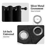 Blackout Curtains, Blackout Curtains Set of 2 for Bedroom Living Room 42x72 in, Thermal Insulated Room Darkening Drapes with Grommet Top, Noise Reduction & Light Blocking