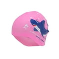 thumbnail image 6 of Unique Bargains 1 Pc Silicone Waterproof Cartoon Shark Swim Cap Pink Blue, 6 of 6