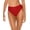 Red, variant on Women's Red High Cut High Waisted Bikini Bottom Size Medium