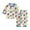 Blue, variant on Toddler Kids Girl Summer Clothes Boys Short Sleeve Kids Cartoon Prints Tops Shorts Outfits Kids Clothing Sets Size 7-8T
