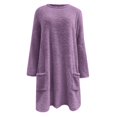 thumbnail image 5 of WILLBEST Fall Womens Tops Womens Winter Coat Loose Wool Jacket Long Sleeved with Pockets, 5 of 5