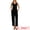 Black, variant on DARING DIVA Women's Casual Sleeveless Crew Neck Wide Leg Pants XS Black