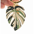 thumbnail image 2 of HAPPILY PLANTS Variegated Monstera Deliciosa Thai Constellation Plant Keychain, Plant Gifts, 2 of 9