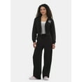 thumbnail image 2 of No Boundaries French Terry Lounge Pants with Wide Leg, Women's, Sizes XXS-XXL, 2 of 5
