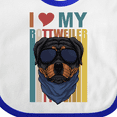 thumbnail image 4 of Inktastic I Love My Rottweiler Dog Boys or Girls Baby Bib, 4 of 4