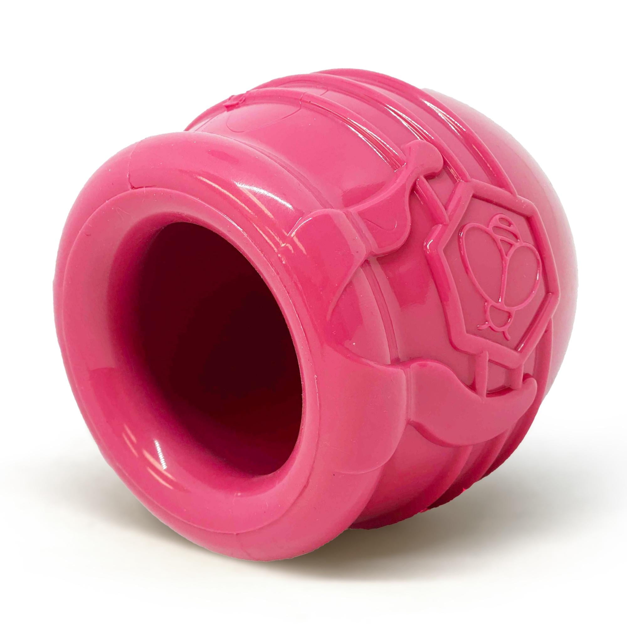 SodaPup Durable PUP-X Honey Pot Rubber eCupTreat Dispenser and Enrichment Toy, L, Pink