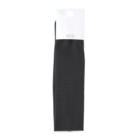 Time and Tru Women's 2-Pack Headwrap, Black