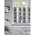 thumbnail image 3 of Vintage Bohemia Living Room Curtains 2 Panel, Abstract Geometric Art Simple Boho Dark Gray Cafe Window Treatment, Farmhouse Bedroom Bathroom Kitchen Curtains Drapes 104"x45", 3 of 6