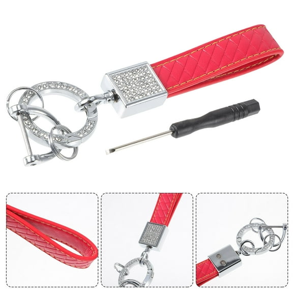 KALLORY  Key Chain Car Accessories for Men Asset Women Chains Keychains Automotive Women's Red
