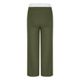 thumbnail image 5 of Htigea Clearance Women's Wide Leg Sweatpants Elastic High Waist Loose Sweat Pants Straight Leg Drawstring Trousers with Pockets Today Sales Army Green,XL, 5 of 7