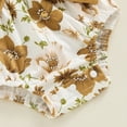 thumbnail image 6 of Bagilaanoe Newborn Baby Girl Summer Rompers Flower Print Sleeveless Bodysuits + Headband 3M 6M 12M 18M Infant Casual One Piece Jumpsuit, 6 of 7