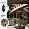 thumbnail image 1 of QinaQin Vented Patio Umbrella, 8 Sturdy Ribs, Easy Crank & Tilt, Brown, 1 of 8