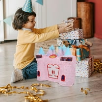 WEUVEB Castle Pinata with Candy Surprise Multi Color Hanging Party Accessory for Princess Theme