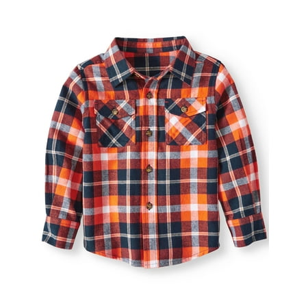 Healthtex Long Sleeve Flannel Button Up Shirt (Toddler Boys)