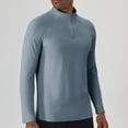 thumbnail image 5 of Dealovy Athletic Mens Casual Shirts Quarter Zip Long Sleeve Fitness Workout Shirts Quick Drying Sweatshirts for Men, 5 of 7