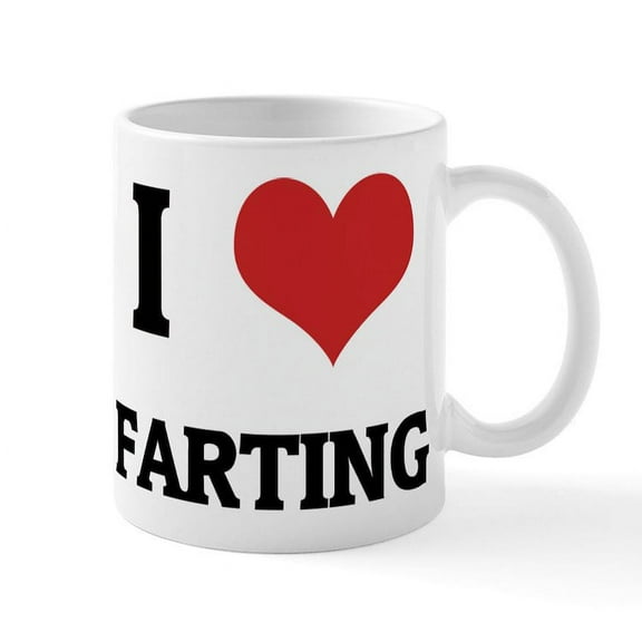 CafePress - FARTING Ceramic Mug - 11 oz Ceramic Mug - Novelty Coffee Tea Cup