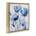 thumbnail image 3 of Stupell Industries Contemporary Blue Abstract Blooms Gold Floating Frame Canvas Art, 18 x 18, by Sasha, 3 of 8