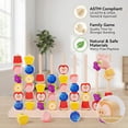 thumbnail image 2 of Wooden Fruit Sorting Stacking Toy for Toddlers, Montessori Color Matching Logic Puzzle with 60 Rings, Fine Motor Skills Educational Game, 2+ Players, 2 of 9