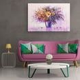 thumbnail image 5 of Startonight Canvas Wall Art Abstract - Yellow Flowers in Purple Vase Painting - Large Artwork Print for Living Room 32" x 48", 5 of 6