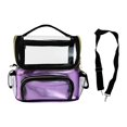 thumbnail image 1 of Organizador de maquillaje, bolsa para brochas de maquillaje, profesional, portátil, transparente, estuche de maquillaje violeta, 1 of 8