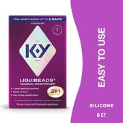 K-Y Liquibeads Vaginal Moisturizer and Personal Lubricant for Menopause, 6 Count