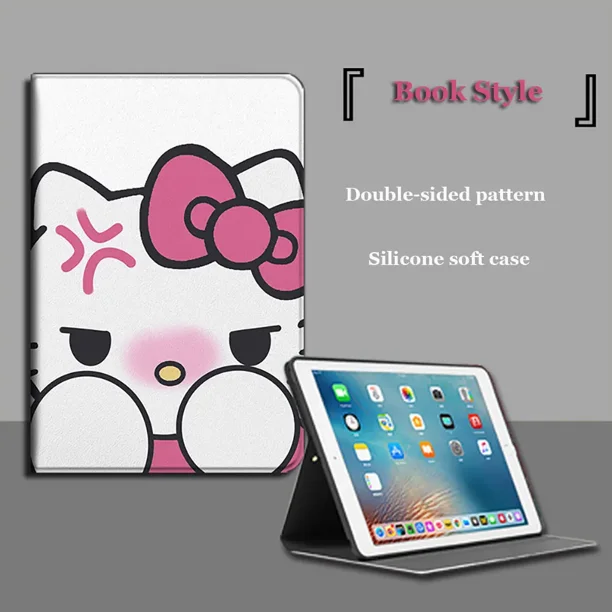 Funda de Hello Kitty para tableta, protector plegable de dibujos animados para iPad 2021, 10,2 pulgadas Pro 2018, 2020, 11 pulgadas, 5, 10 °, 10,9 pulgadas