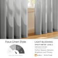 thumbnail image 4 of Melodieux Cortinas Semitransparentes De Color Gris Plateado De 84 Pulgadas De Largo Para Sala De Estar, Dormitorio, Aspecto De Lino, Bolsillo Para Barra, Ventana, Privacidad, Cortinas Transparentes De, 4 of 5