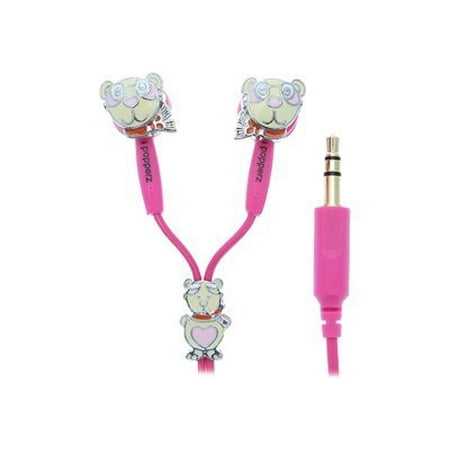 iPopperz Buddyz Air Bear - Earphones - in-ear - wired - 3.5 mm jack - rose