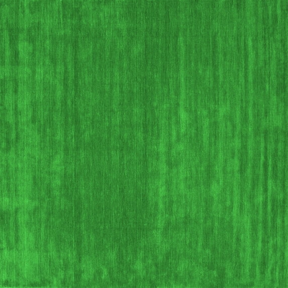 Ahgly Company Indoor Square Abstract Green Contemporary Area Rugs, 8' Square