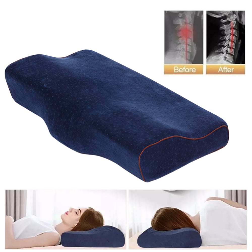 Memory Foam Pillow, 3D Ergonomic Cervical Contour Sleeping Pillow for
