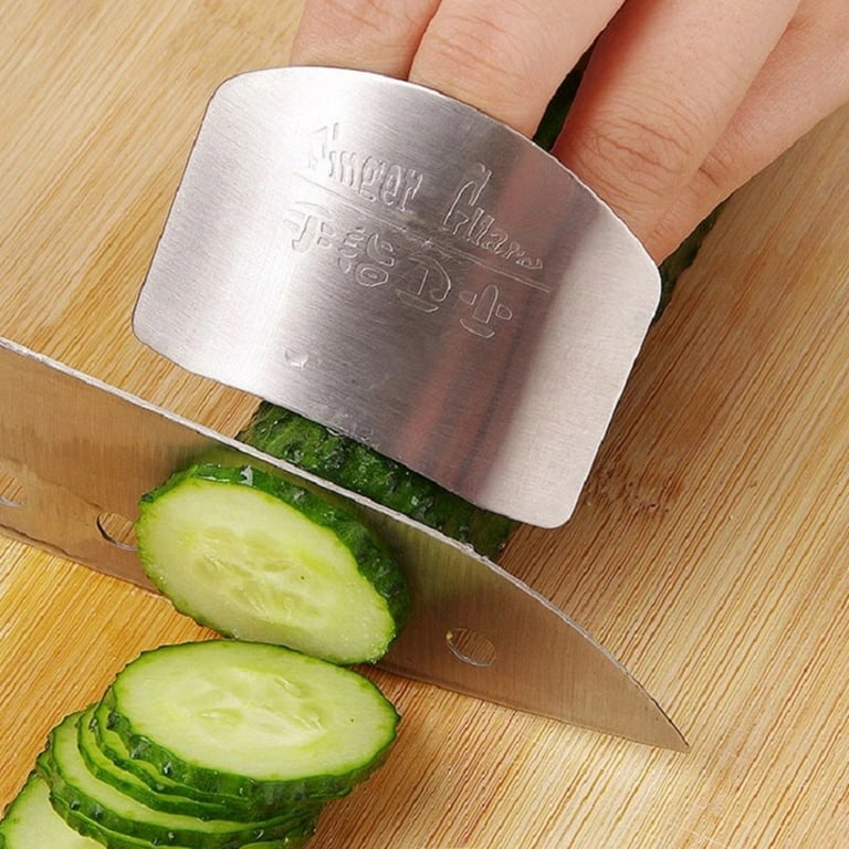 4 Pack Finger Guards for Safe to Slice Vegetables Fruit Stainless