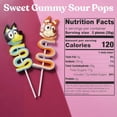 thumbnail image 2 of Bluey and Bingo Gummy Lollipops, Birthday Party Candy, Pack of 4, 2 of Each, 4.94 Ounces, 2 of 7
