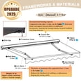 thumbnail image 3 of 9.7' × 8.2' Retractable Awning Patio Outdoor Sunshade Shelter UV Protection Waterproof, Black, 3 of 8