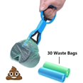 Blue Pet Poop Catch Clamp with Attachment System by For Dog and Cat