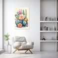 thumbnail image 2 of ZHONGYUTONG Cactus Canvas Wall Art Succulent Picture Colorful Spiny Flower Painting Mexican Botanical Artwork for Bathroom Decor Framed (20.00" x 30.00"), 2 of 5