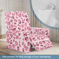 thumbnail image 3 of HELLHERO High Stretch 4 Pack Recliner Chair Covers with Side Pocket, Polyester Spandex Washable Recliner Chair Slipcover for Kids and Pets, Pink Leopard Print, 3 of 8