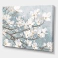 thumbnail image 2 of Designart - Blue on Grey Blossoms - Traditional Canvas Artwork, 2 of 2
