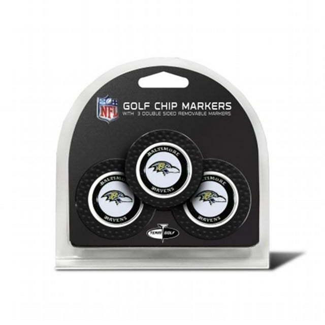 TEAM GOLF 30288 Baltimore Ravens Golf Chip - Pack of 3