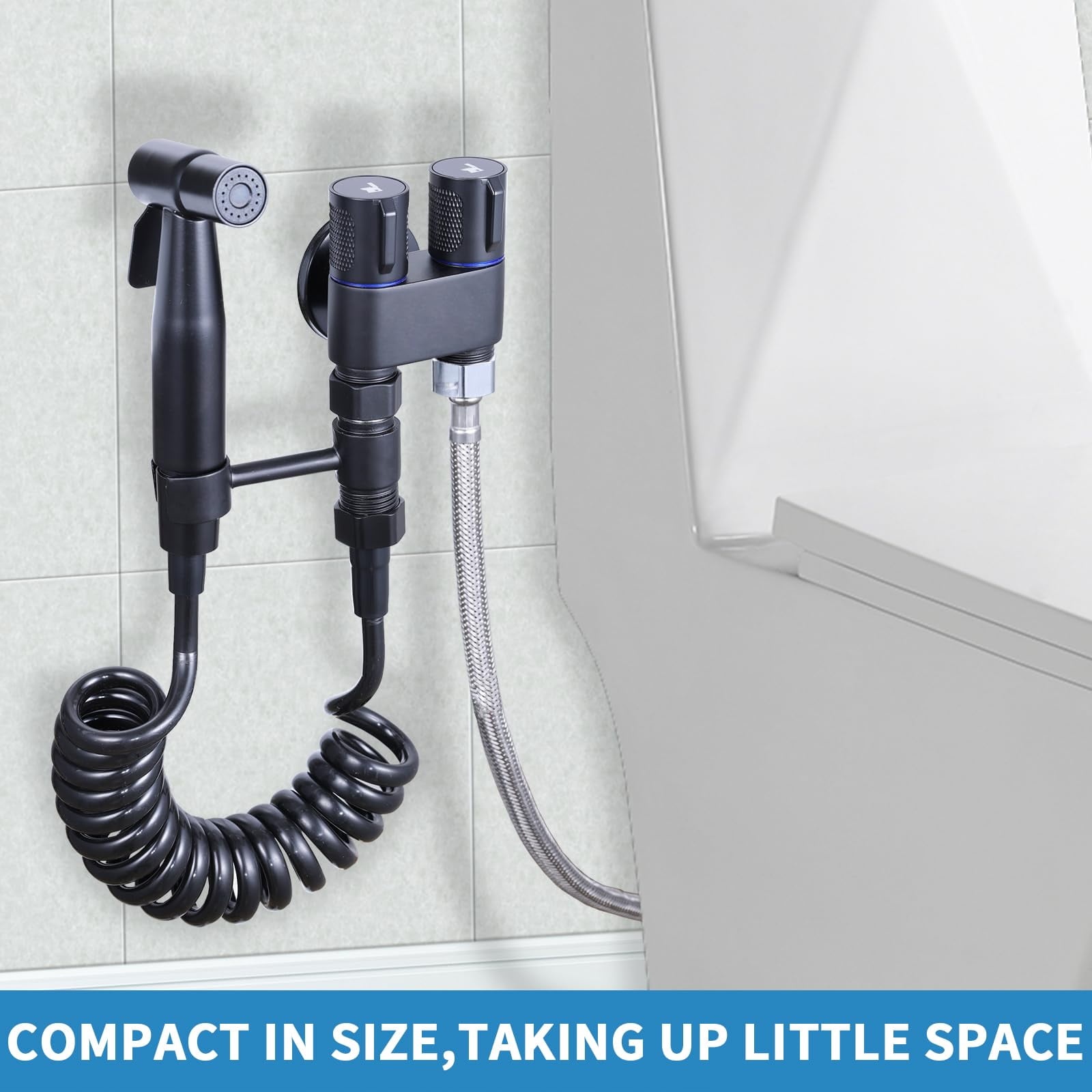 Handheld Bidet Sprayer for Toilet, Jet Sprayer for Toilet Muslim Shower, Adjustable Cloth Diaper Sprayer Bidets Attachment for Toilet, Toilet Bidet Sprayer with Bidet Hose for Feminine Wash