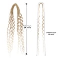 thumbnail image 3 of 24 Inch Dreadlocks Extensions 5 Strands Handmade Soft Dreads Locks Crochet Braids Synthetic Double Ended Curly Hair Extensions, 3 of 7