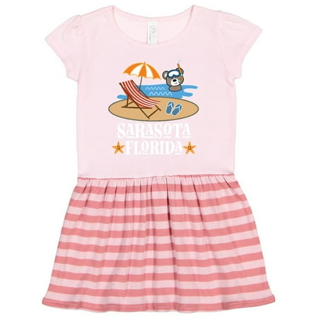 

Inktastic Sarasota Florida Beach Vacation Gift Toddler Girl Dress