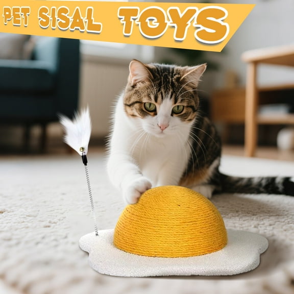 Cat Educational Toys Interactive For Indoor Cat Tease Box With Squeaker Toys And Scratching, Track Ball Toys For Cat Physical Exercise