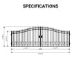 thumbnail image 2 of Chery Industrial Outdoor Swing Iron Gate for Driveway, Security Gate, Outdoor Fence Gate, Vienna Style for Yard, Backyard Patio（20'Basic）, 2 of 8